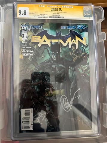 Batman new 52 #1 cgc 9,8 2x signed van sciver cover beschikbaar voor biedingen