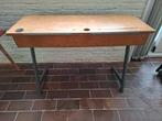 Houten schoolbank, Ophalen, Gebruikt, Bureau