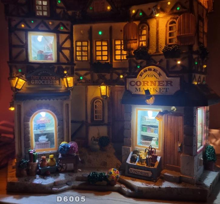 Keramiek Verlichte Kersthuisjes, Diversen, Kerst, Zo goed als nieuw, Ophalen of Verzenden