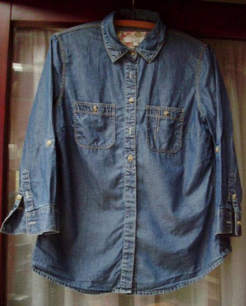 Jeanshemd van C&A maat 38, Kleding | Dames, Blouses en Tunieken, Gedragen, Maat 38/40 (M), Blauw, Ophalen of Verzenden