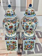 1950-1960 Antiek Delft Delfblauw keramiek Dekselvazen potten, Antiek en Kunst, Ophalen of Verzenden