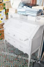 Bureau - Eikenhouten secretaresse, Huis en Inrichting, Kasten | Secretaires, Ophalen, Gebruikt, Ancien
