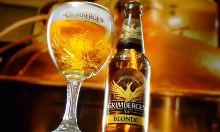 Reclamebord vintage Grimbergen - mancave poolhouse nieuw, Verzamelen, Biermerken, Zo goed als nieuw, Reclamebord, Plaat of Schild