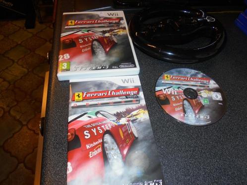 WII Ferrari Challenge + stuur (zwart) (orig-compleet), Consoles de jeu & Jeux vidéo, Jeux | Nintendo Wii, Utilisé, Course et Pilotage