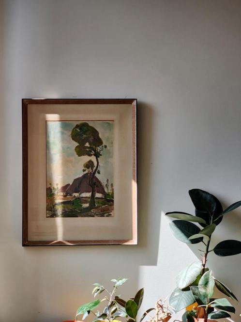 Karel De Posson, aquarel op papier, Antiek en Kunst, Kunst | Schilderijen | Klassiek, Ophalen of Verzenden