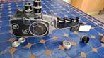 Bolex B8 Paillard, dubble 8 mm camera + toebehoren, Ophalen of Verzenden, 1940 tot 1960, Filmcamera