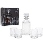 Whiskey set 4 glazen + karaf nieuw, Ophalen, Nieuw, Borrel- of Shotglas