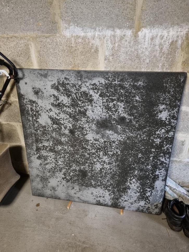 Stevig zwaar tuintafelblad 100x100cmx3cm, Tuin en Terras, Tuintafels, Gebruikt, Vierkant, Ophalen