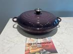 Le Creuset Campagnard Cassis 30 cm in gebruikte staat, Huis en Inrichting, Keuken | Potten en Pannen, Gebruikt, Gietijzer, Ophalen of Verzenden