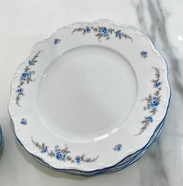 12 vintage Bavaria wintering ( blue rose ) bordjes  beschikbaar voor biedingen