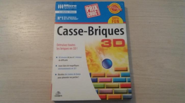 logiciel casse brique 3d micro application, Consoles de jeu & Jeux vidéo, Jeux | PC, Neuf, Puzzle et Éducatif, Un ordinateur, Enlèvement ou Envoi