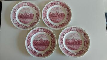 4 grote platte borden - 26 cm - Historic Castles - Windsor