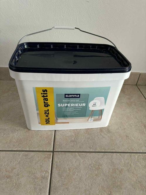 GAMMA Superieur muurverf mat parelwit 12 L, Doe-het-zelf en Bouw, Verf, Beits en Lak, Nieuw, Verf, 10 tot 15 liter, Wit, Ophalen of Verzenden