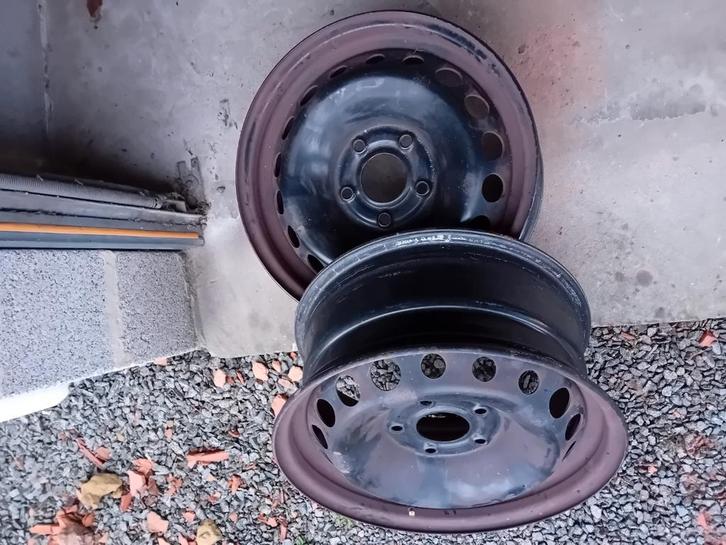 4 stalen velgen Renault Megane 3, Auto-onderdelen, Banden en Velgen, Velg(en), Winterbanden, 15 inch, Overige, Ophalen