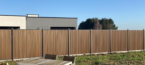 NOUVEAUTE : Kit Cloture composite faux claire-voie verticale, Tuin en Terras, Tuinhekken en Hekwerk, Nieuw, Overige typen, Overige materialen