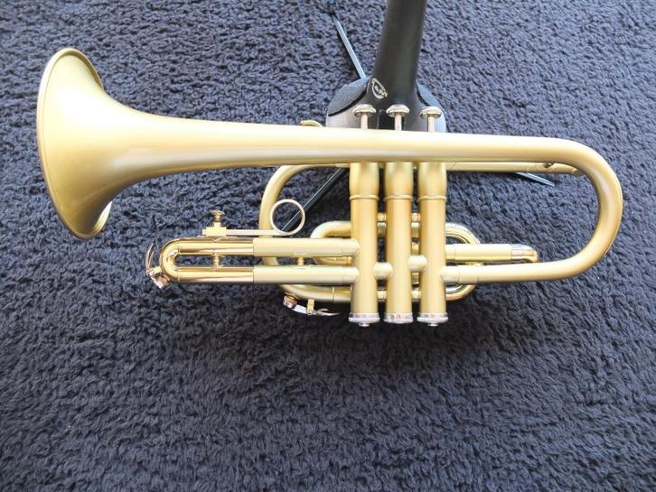 kornet, Muziek en Instrumenten, Blaasinstrumenten | Trompetten, Zo goed als nieuw, Trompet in si bemol, Met koffer, Ophalen of Verzenden