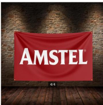 Grote vlaggen Amstel Bier (150 bij 90cm), Verzamelen, Ophalen of Verzenden, Nieuw, Amstel