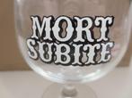 2 stuks Mort Subite bierglazen met voet, Ophalen, Zo goed als nieuw, Glas of Glazen
