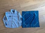 Lichtblauw hemdje met sjaaltje Mayoral, Kinderen en Baby's, Kinderkleding | Maat 92, Verzenden, Gebruikt