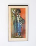 Vintage clown print, Huis en Inrichting, Woonaccessoires | Lijsten, Gebruikt, Ophalen of Verzenden