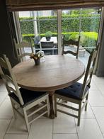 4 Mooie landelijke keukenstoelen, Huis en Inrichting, Ophalen, Gebruikt, Hout, Landelijk