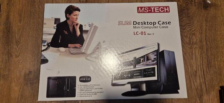 Lege Computerbehuizing MS-Tech LC-01 met voeding 400W, Computers en Software, Computerbehuizingen, Nieuw, Ophalen