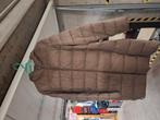Lange jas met kap maat XL, Kleding | Dames, Ophalen, Beige, Maat 46/48 (XL) of groter, Zo goed als nieuw