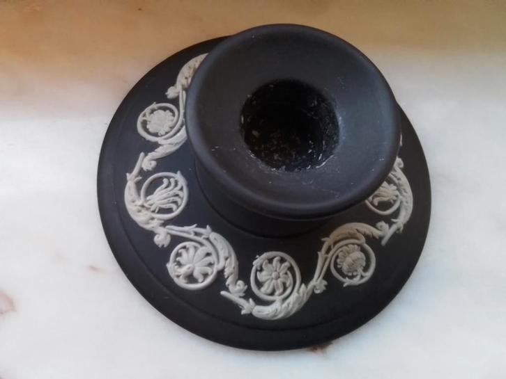 Wedgwood kaarshouder jaren 1970-1977, Huis en Inrichting, Woonaccessoires | Kandelaars en Kaarsen, Zo goed als nieuw, Wit, Zwart