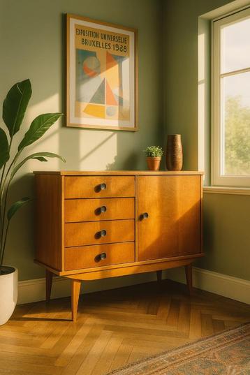 Prachtige vintage ladekast / dressoir beschikbaar voor biedingen