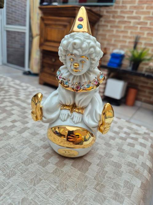 Italianse vintage beeldje met Swarovski Capodimonte  j' 70, Verzamelen, Swarovski, Ophalen of Verzenden