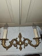 Antieke brons- vergulde wandkandelaar X 2 :zie info, Ophalen of Verzenden