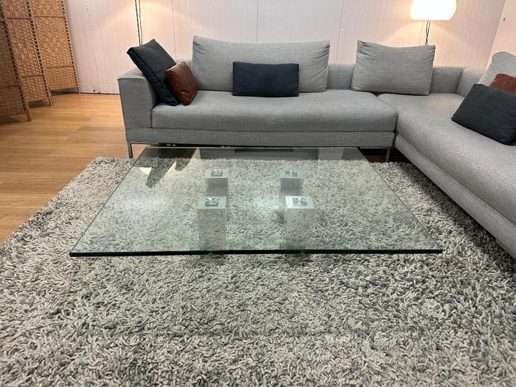 Van Beek Abel Salontafel Glas – 130110 cm, Huis en Inrichting, Tafels | Salontafels, Gebruikt, Minder dan 50 cm, 100 tot 150 cm