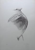 CYR FRIMOUT / NESTGEVOEL / ZW-W LITHO / 67x48cm / SIG, Antiek en Kunst, Ophalen of Verzenden