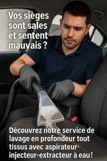 Nettoyage sièges, sol,tapis avec aspirateur shampouineuse  beschikbaar voor biedingen