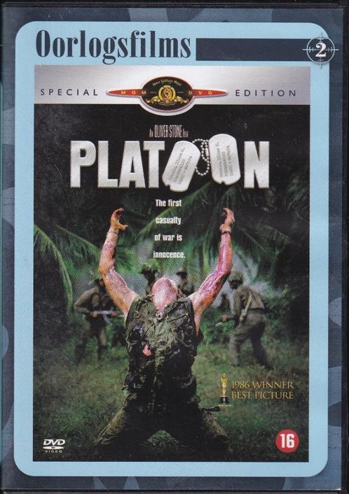 Platoon (1986) Charlie Sheen - Tom Berenger, Cd's en Dvd's, Dvd's | Actie, Zo goed als nieuw, Oorlog, Vanaf 12 jaar, Ophalen of Verzenden