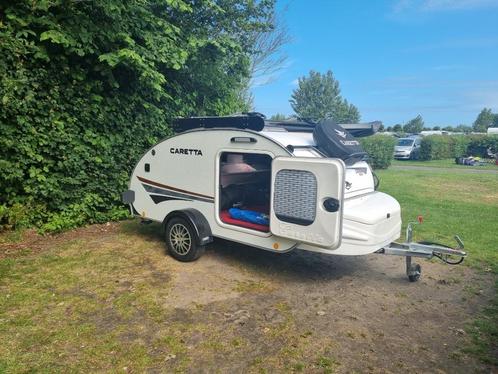 teardrop caravan, Caravans en Kamperen, Caravans, Particulier, tot en met 3, 500 - 750 kg, Vast bed, 4 tot 5 meter, Fietsenrek