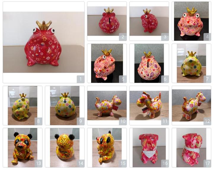 POMME PIDOU spaarpot kikker (ook dino, bulldog, panda, kip), Verzamelen, Spaarpotten, Nieuw, Dier, Steen, Aardewerk of Keramiek