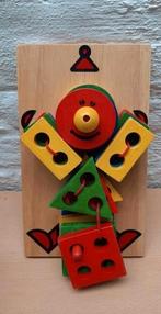 Houten rijgspel clown, Kinderen en Baby's, Speelgoed | Educatief en Creatief, Ophalen, Zo goed als nieuw