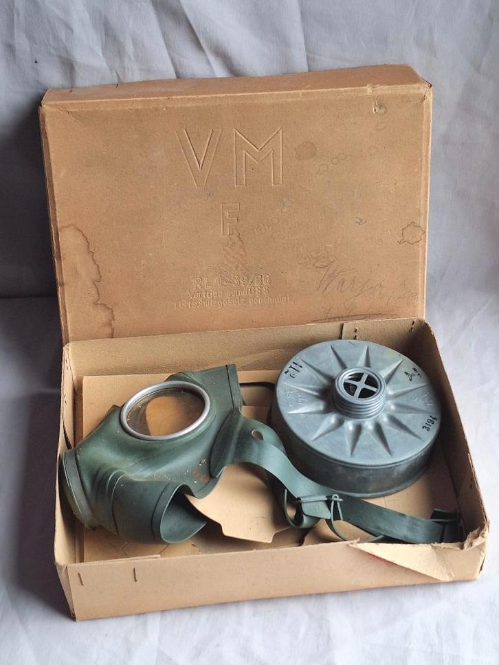 Masque à gaz allemand ww2 boîte d'origine, Verzamelen, Militaria | Tweede Wereldoorlog, Landmacht, Overige typen, Ophalen of Verzenden
