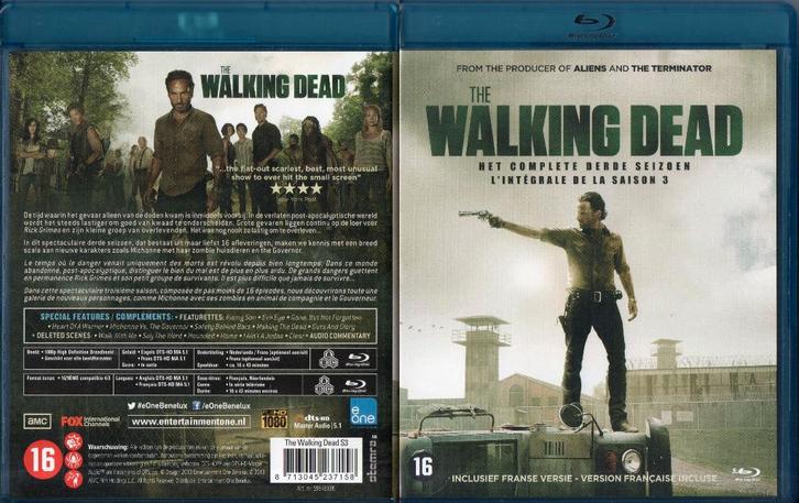 walking dead seizoen 3 (5 blu-ray) nieuw, Cd's en Dvd's, Blu-ray, Zo goed als nieuw, Horror, Boxset, Ophalen of Verzenden