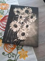 Houten kader zwart-wit bloemen, Huis en Inrichting, Woonaccessoires | Lijsten, Minder dan 50 cm, Ophalen of Verzenden, Zo goed als nieuw