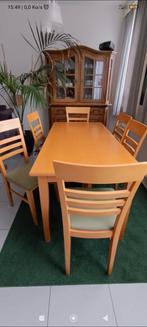 Table + 6 chaises, Maison & Meubles, Salles à manger complètes, Utilisé, Enlèvement ou Envoi