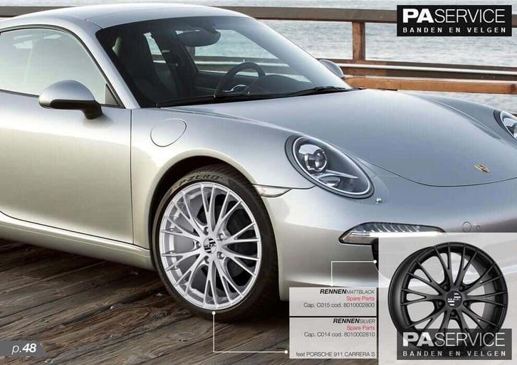 Nieuw 20 inch Zilver Mak Rennen Porsche 991  Breedset, Auto-onderdelen, Banden en Velgen, Velg(en), 20 inch, Ophalen of Verzenden