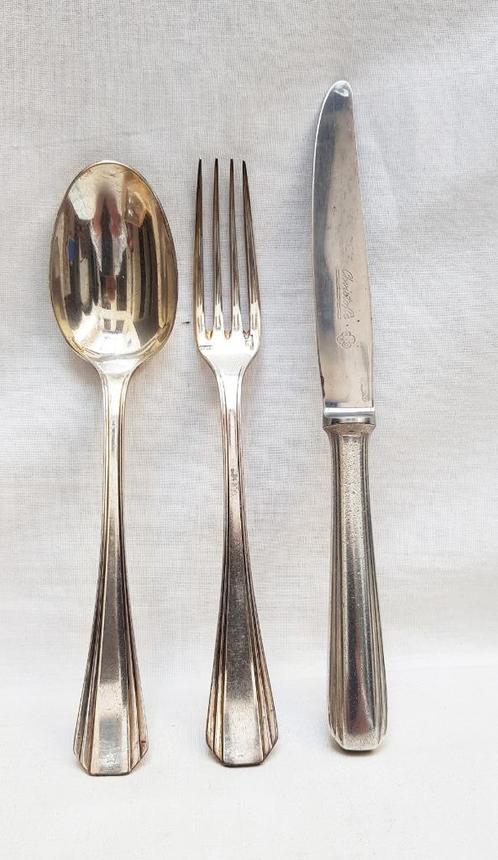 Christofle - Deco Dessertbestek (18)., Antiek en Kunst, Antiek | Bestek, Ophalen of Verzenden