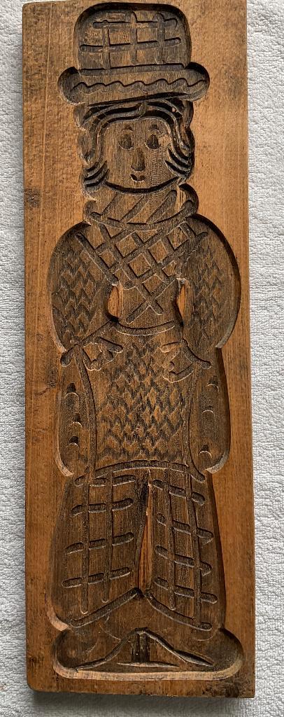 Grote speculaasplank met een vrouwenfiguur met hoed., Antiek en Kunst, Antiek | Keukengerei, Ophalen