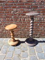 2 x bijzettafel, Ophalen, Gebruikt, Rond, Hout