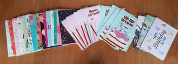 Lot de 25 cartes anniversaire et autres + enveloppes beschikbaar voor biedingen