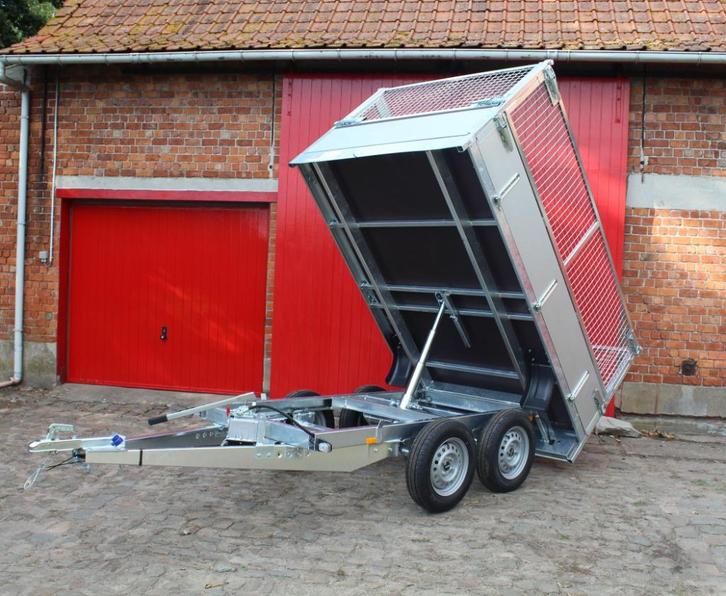 Ongeremde Kipper aanhangwagen met loofnetten BW Trailers, Auto diversen, Aanhangers en Bagagewagens, Nieuw, Ophalen of Verzenden