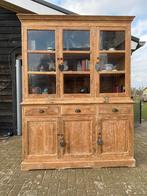 Vitrine d'armoire à buffet White Wash en bois de teck., Enlèvement ou Envoi