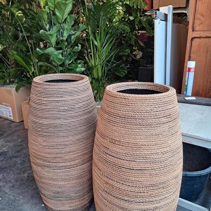 plantenbak seagras design pot voor binnen, Tuin en Terras, Bloempotten, Zo goed als nieuw, Overige materialen, Binnen, 70 cm of meer
